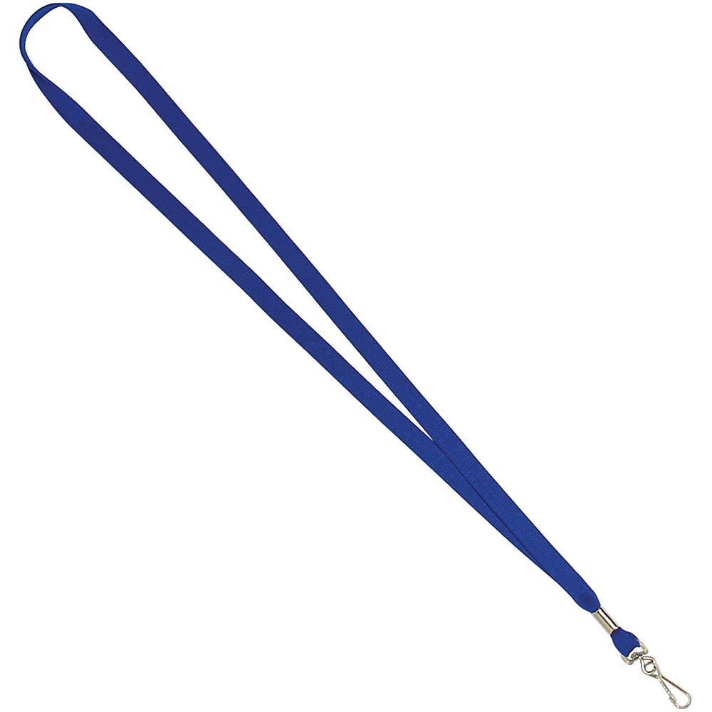 Image for REXEL ID LANYARD FLAT STYLE WITH SWIVEL CLIP BLUE PACK 10 from Office Products Depot
