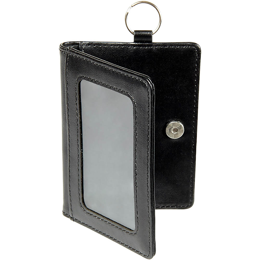 Image for REXEL ID CARD HOLDER WALLET WITH KEY RING BLACK from Office Products Depot Gold Coast