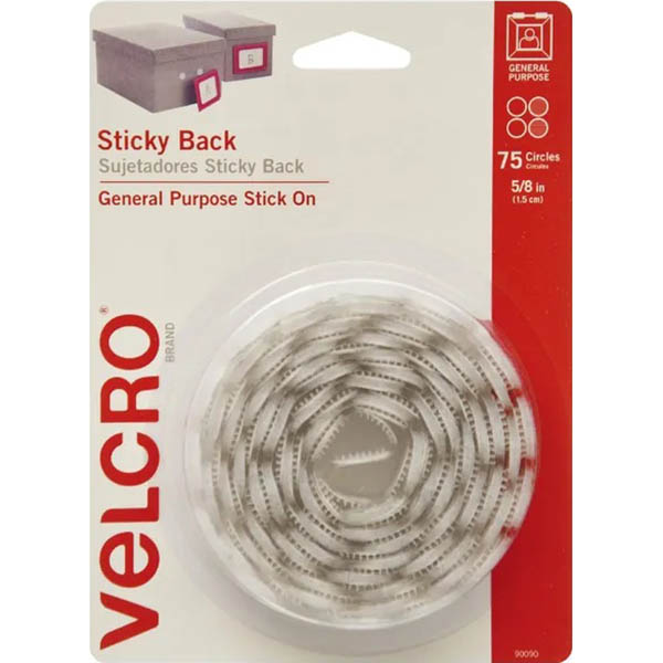 Image for VELCRO BRAND® STICK-ON HOOK AND LOOP DOTS 16MM WHITE PACK 75 from Total Supplies Pty Ltd