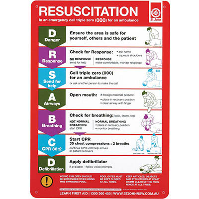 Image for ST JOHN CPR WALL CHART from Ross Office Supplies Office Products Depot