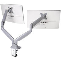 kensington one touch adjustable dual monitor arm silver