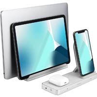 kensington studiocaddy with qi wireless charging silver