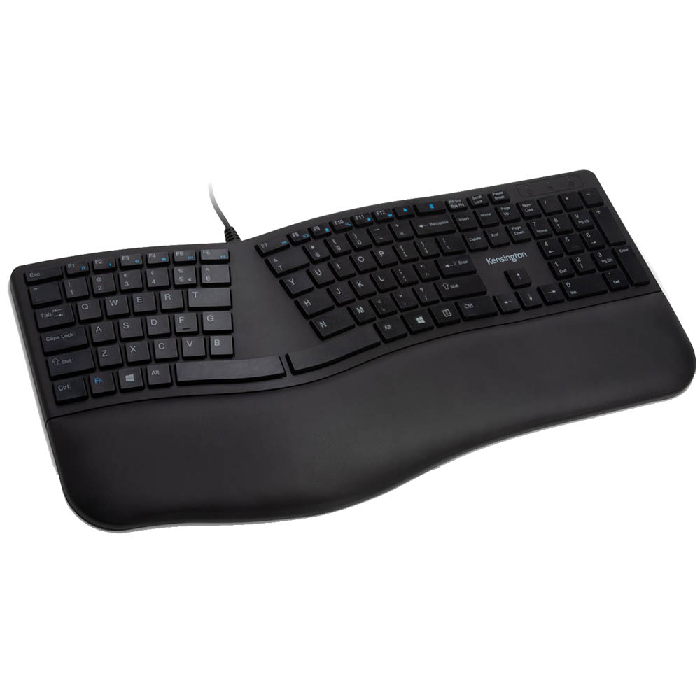 Image for KENSINGTON PRO FIT ERGO WIRED KEYBOARD BLACK from Total Supplies Pty Ltd