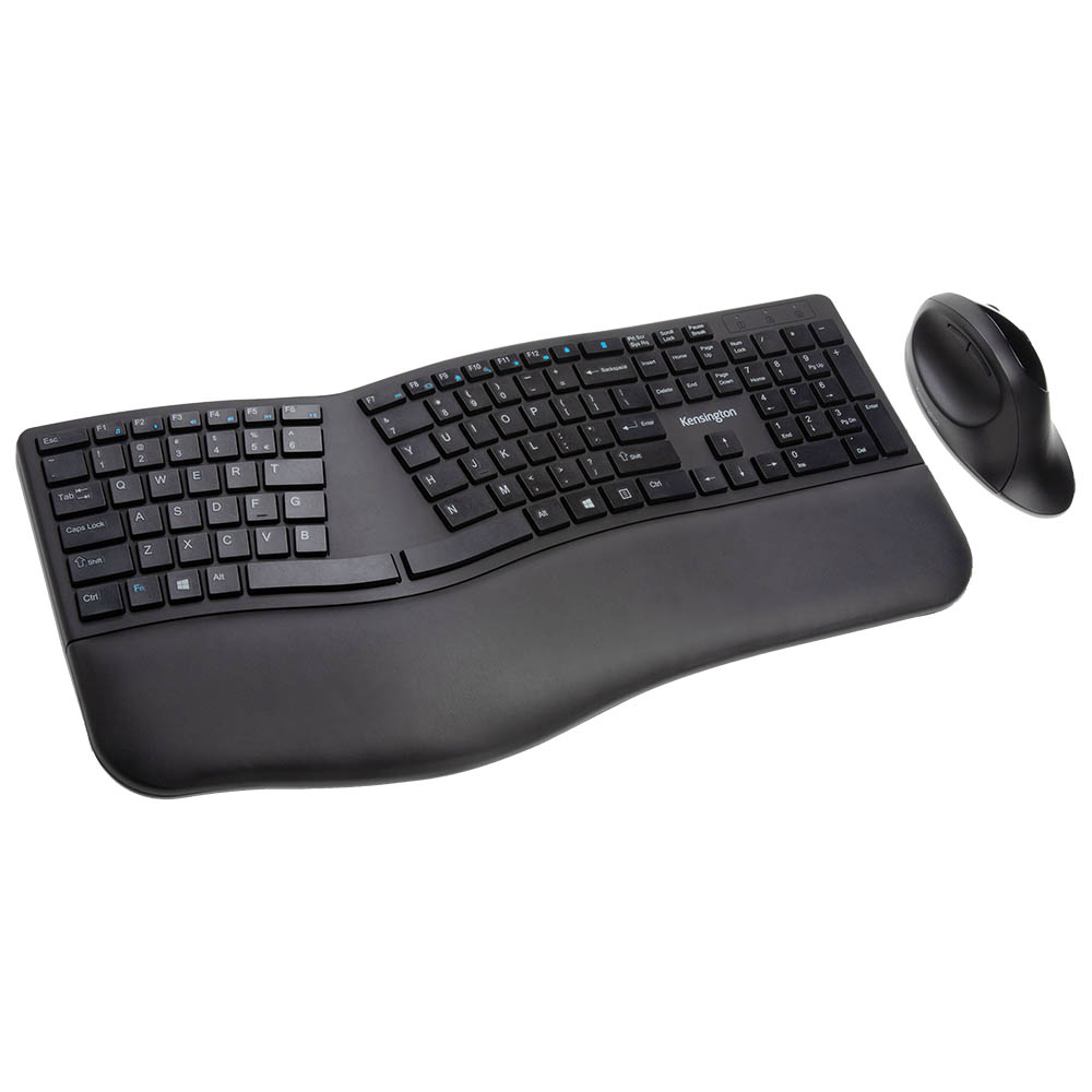 Image for KENSINGTON PRO FIT ERGO WIRELESS KEYBOARD AND MOUSE COMBO BLACK from Office Products Depot