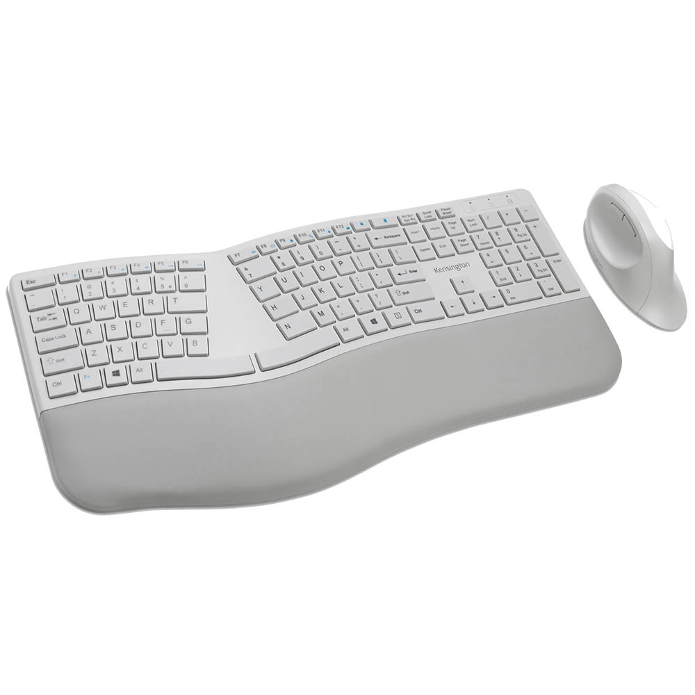 Image for KENSINGTON PRO FIT ERGO WIRELESS KEYBOARD AND MOUSE COMBO GREY from MOE Office Products Depot Mackay & Whitsundays