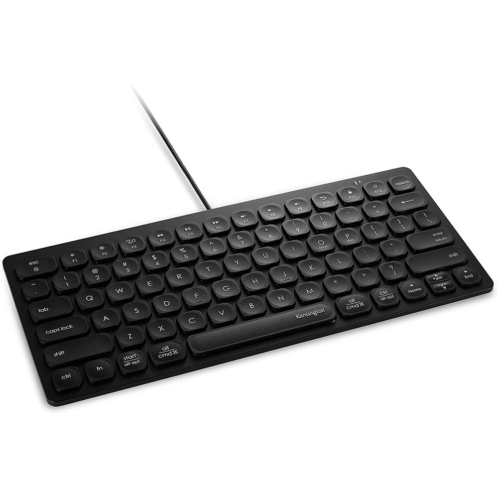Image for KENSINGTON WIRED COMPACT KEYBOARD BLACK from Total Supplies Pty Ltd
