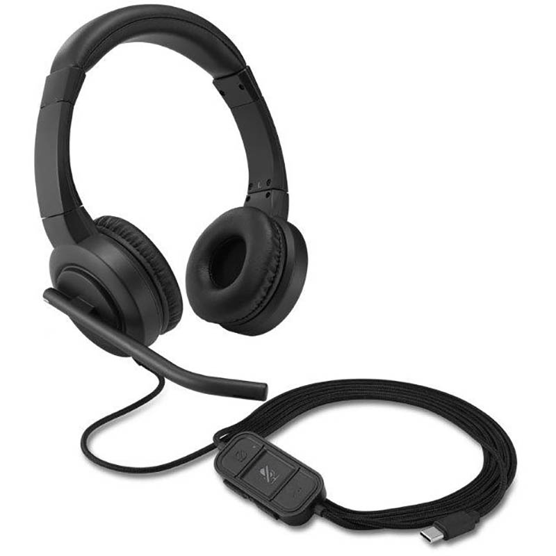 Image for KENSINGTON H1000 USB-C ON-EAR HEADSET BLACK from MOE Office Products Depot Mackay & Whitsundays