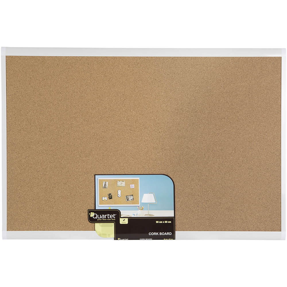 Image for QUARTET BASICS CORKBOARD 900 X 600MM WHITE FRAME from MOE Office Products Depot Mackay & Whitsundays