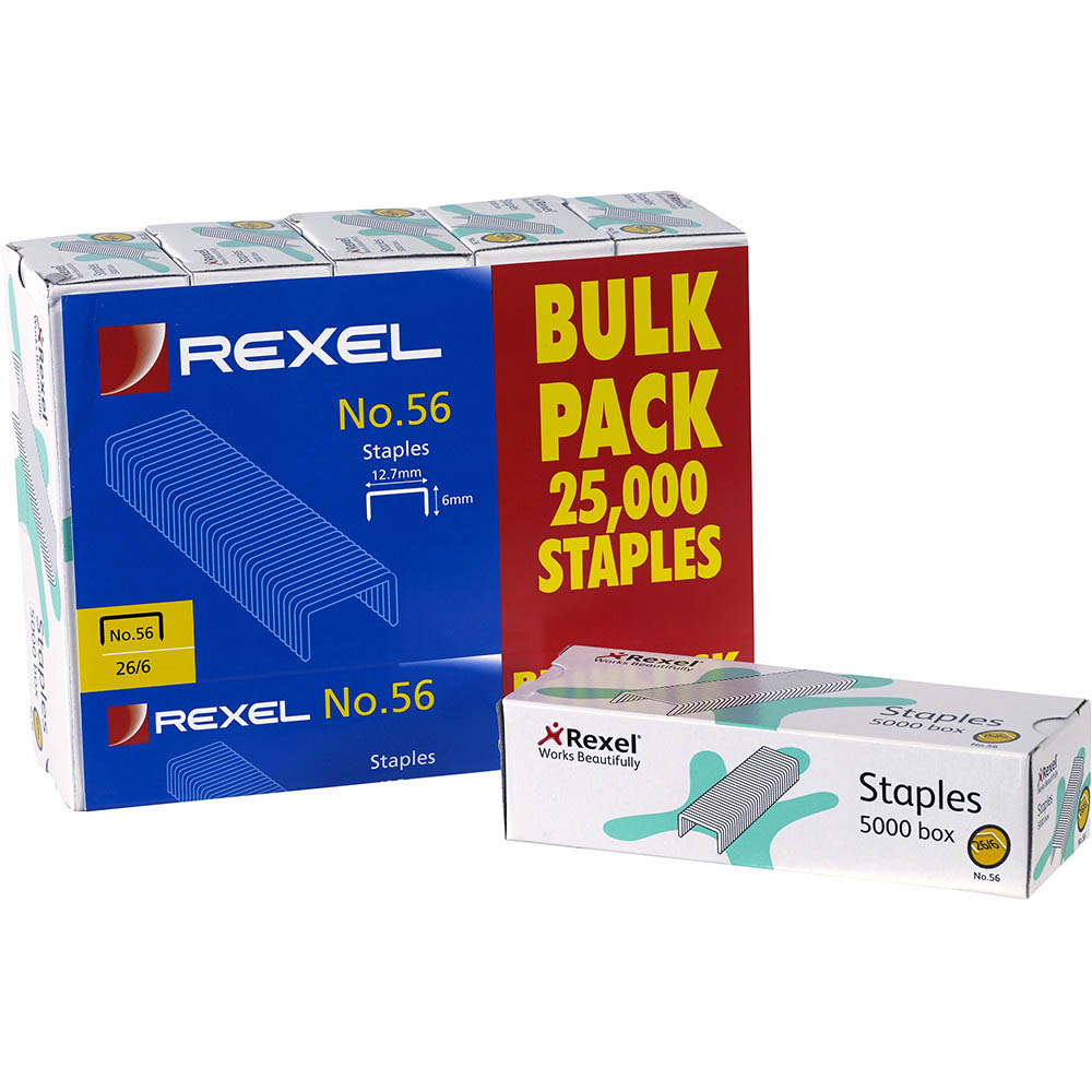 Image for REXEL STAPLES 26/6 BOX 5000 PACK 5 from Margaret River Office Products Depot