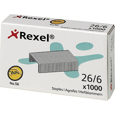 Image for REXEL STAPLES 26/6 BOX 1000 from Total Supplies Pty Ltd