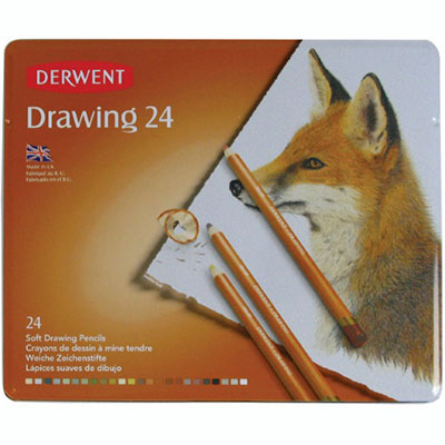 Image for DERWENT DRAWING TIN SET PACK 24 from OFFICEPLANET OFFICE PRODUCTS DEPOT