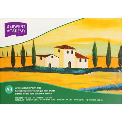 Image for DERWENT ACADEMY DRAWING PAD LANDSCAPE A3 12 SHEETS from Margaret River Office Products Depot
