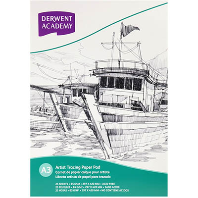 Image for DERWENT ACADEMY TRACING PAPER PORTRAIT 25 SHEETS A3 from Albany Office Products Depot