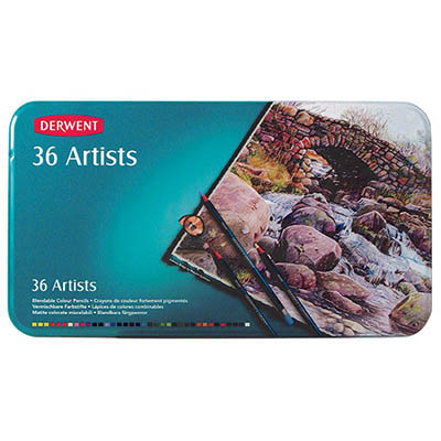 Image for DERWENT ARTIST PENCILS ASSORTED TIN 36 from Total Supplies Pty Ltd