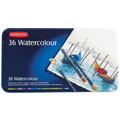 Image for DERWENT WATERCOLOUR PENCILS ASSORTED TIN 36 from Ross Office Supplies Office Products Depot