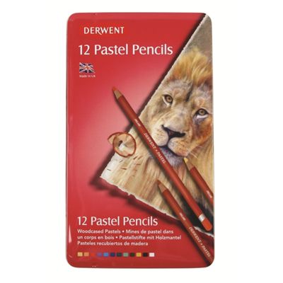 Image for DERWENT PASTEL PENCIL ASSORTED TIN 12 from Ross Office Supplies Office Products Depot