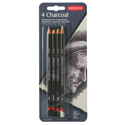 Image for DERWENT CHARCOAL PENCIL PACK 4 from Total Supplies Pty Ltd