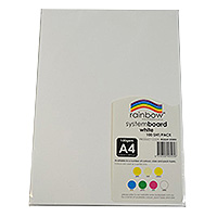 rainbow system board 150gsm a4 white pack 100