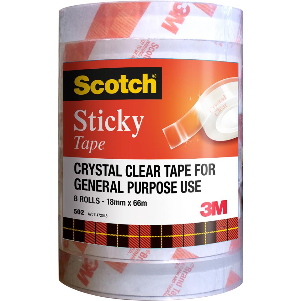 Image for SCOTCH 502 STICKY TAPE 18MM X 66M PACK 8 from Albany Office Products Depot