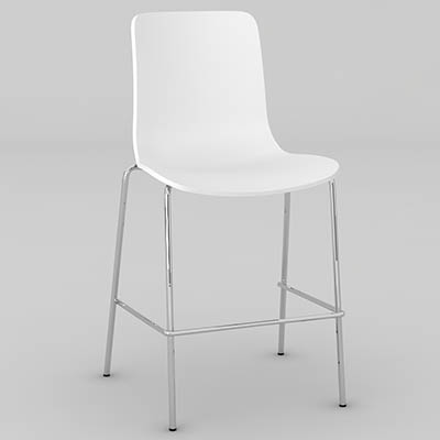 Image for DAL ACTI CHAIR 4-LEG LOW BARSTOOL CHROME FRAME from Barkers Rubber Stamps & Office Products Depot