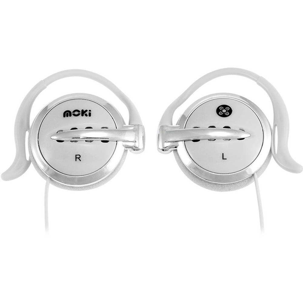 Image for MOKI CLIP-ON WIRED EARPHONES WHITE from Ross Office Supplies Office Products Depot