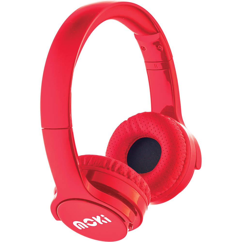 Image for MOKI BRITES BLUETOOTH HEADPHONES RED from Margaret River Office Products Depot