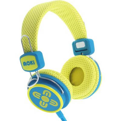 Image for MOKI KID SAFE VOLUME LIMITED HEADPHONES YELLOW/BLUE from MOE Office Products Depot Mackay & Whitsundays