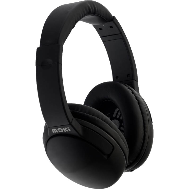 Image for MOKI NERO HEADPHONES WITH MICROPHONE BLACK from O'Donnells Office Products Depot