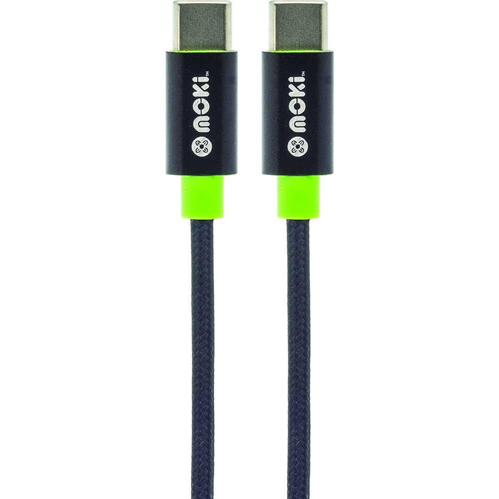 Image for MOKI SYNCHARGE BRAIDED CABLE USB-C TO USB-C 900MM BLACK from Margaret River Office Products Depot