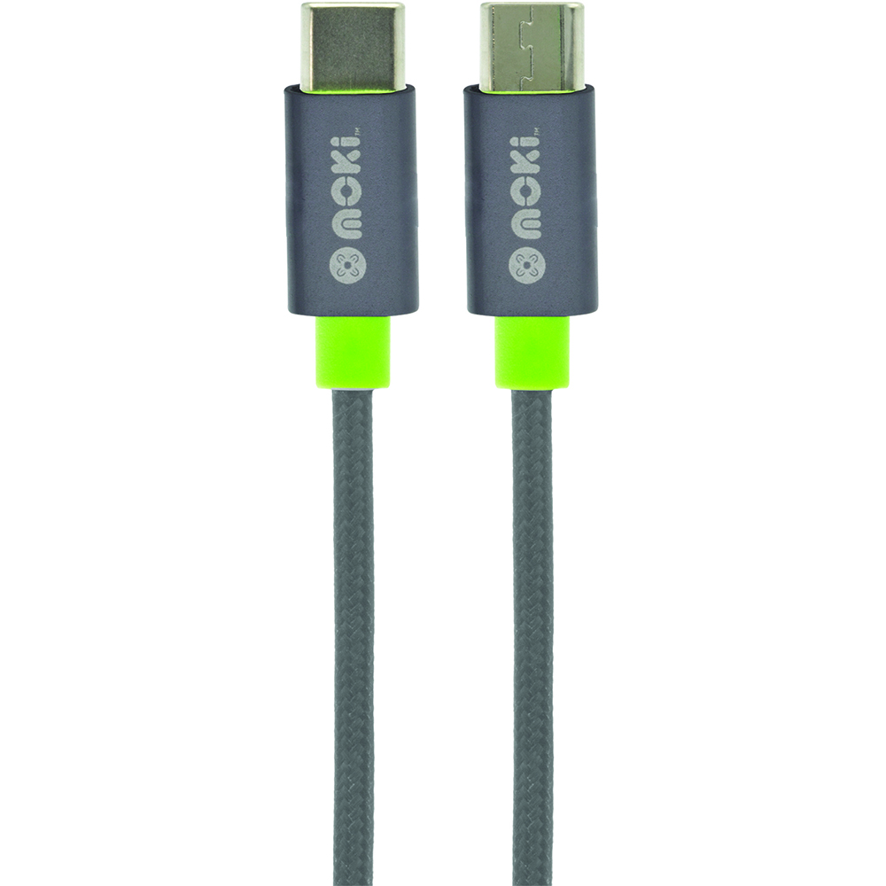 Image for MOKI SYNCHARGE BRAIDED CABLE USB-C TO MICRO-USB 900MM SILVER from MOE Office Products Depot Mackay & Whitsundays