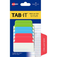 avery 166015 multiuse tabs 50.8 x 38mm primary pack 48