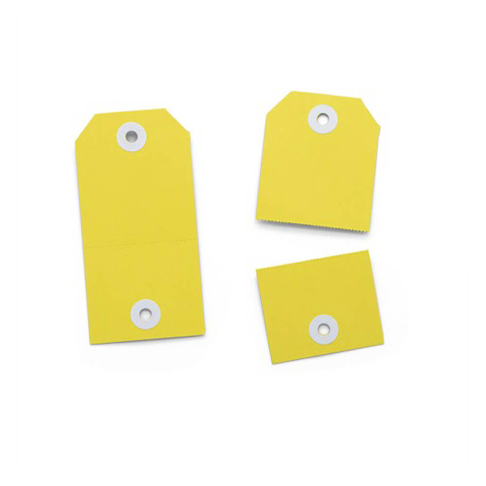 Image for AVERY PERFORATED TAGS 2 IN 1 54 X 108MM YELLOW PACK 100 from Barkers Rubber Stamps & Office Products Depot