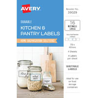 avery 39029 kitchen and pantry labels rectangular assorted pack 16