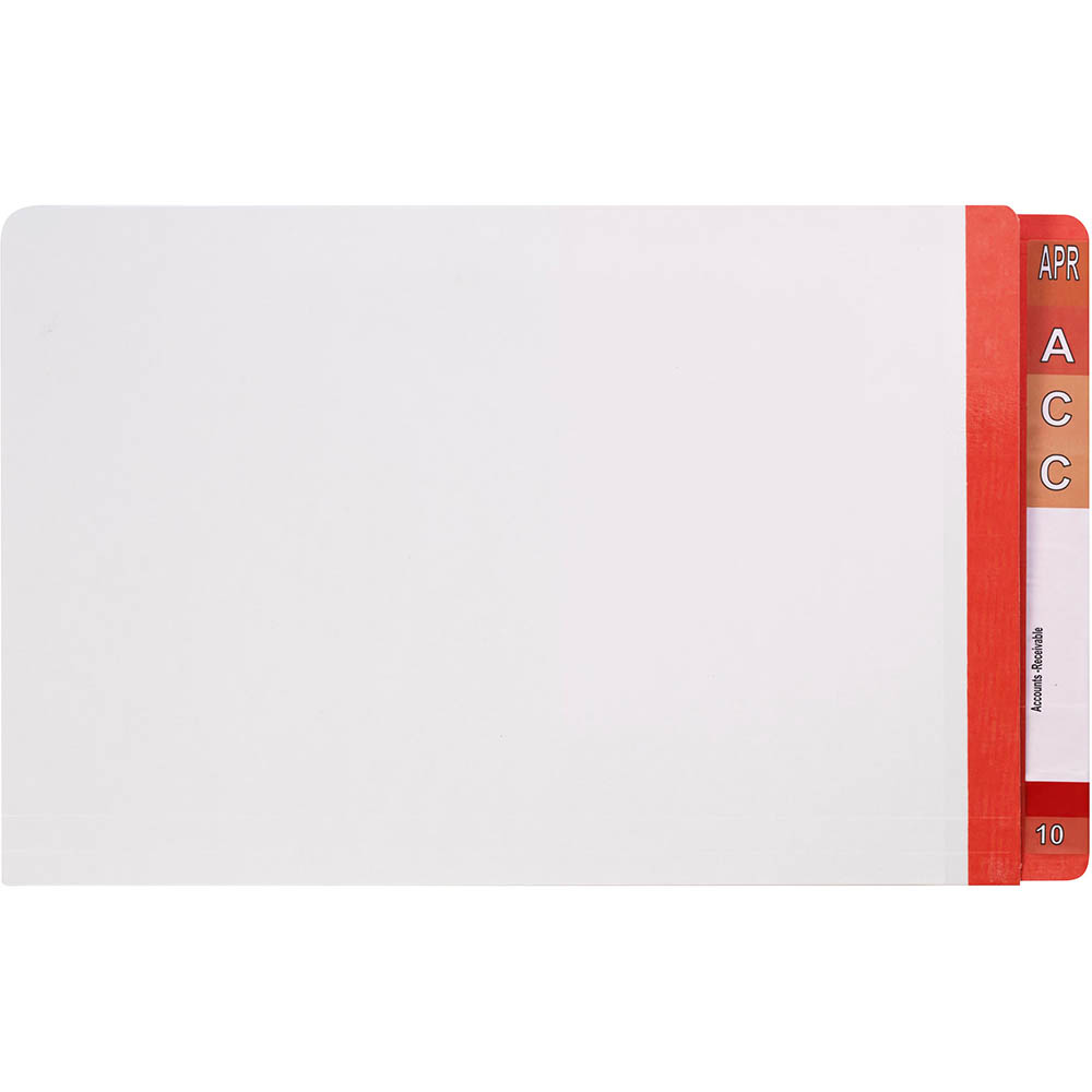 Image for AVERY 42431 LATERAL FILE WITH RED TAB MYLAR FOOLSCAP WHITE BOX 100 from Ross Office Supplies Office Products Depot