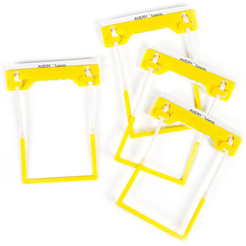 Image for AVERY 44001 TUBECLIP FILE FASTENERS YELLOW BOX 500 from Ross Office Supplies Office Products Depot