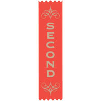 avery 69630 merit ribbons satin 2nd place red pack 100
