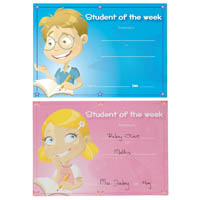 avery 69644 merit certificates student of the week a5 pack 36