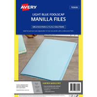 avery 88282 manilla folder foolscap light blue pack 20