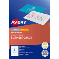 avery 936220 c32015 quick and clean business cards inkjet matt 250gsm pack 200