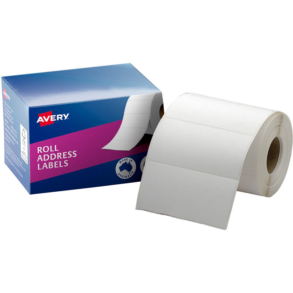 Image for AVERY 937111 ADDRESS LABEL 102 X 49MM ROLL WHITE BOX 500 from Office Products Depot