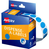 avery 937275 round label dispenser 14mm light blue box 1050