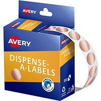 avery 937369 round label dispenser 14mm rose gold box 500
