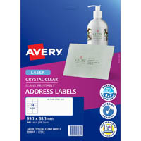 avery 958061 l7563 crystal clear address label laser clear 14up pack 10