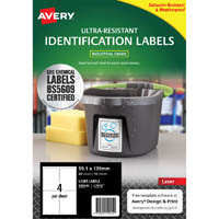 avery 959244 ultra-resistant outdoor labels 99.1 x 139mm white pack 10