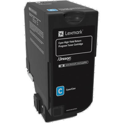 Image for LEXMARK 74C6HC0 TONER CARTRIDGE HIGH YIELD CYAN from Margaret River Office Products Depot