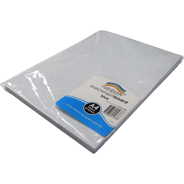 Image for RAINBOW PARCHMENT BOARD A4 180GSM BLUE PACK 50 from OFFICEPLANET OFFICE PRODUCTS DEPOT