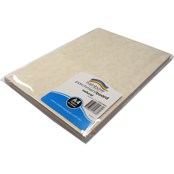 Image for RAINBOW PARCHMENT BOARD A4 180GSM NATURAL PACK 50 from Total Supplies Pty Ltd