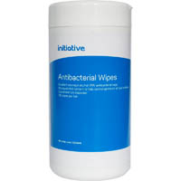 initiative antibacterial isopropyl alcohol wipes tub 100 sheets