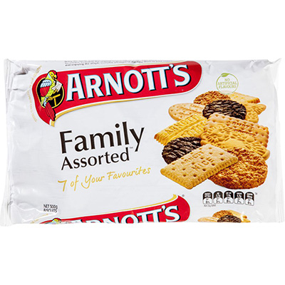 Image for ARNOTTS FAMILY ASSORTED BISCUITS 500G from Total Supplies Pty Ltd