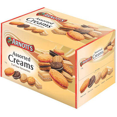 Image for ARNOTTS BULK ASSORTED CREAMS BISCUITS 3KG from Barkers Rubber Stamps & Office Products Depot
